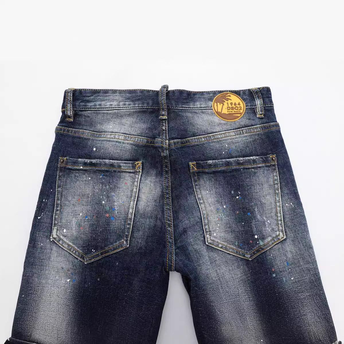 New-DSQ2 ripped skinny jeans shorts