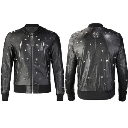 New-Philpp Men Cowhide Jacket