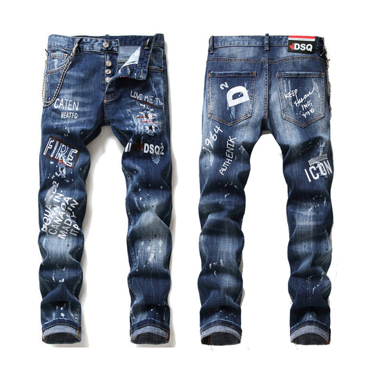 New-DSQ2 24ss printing Jeans