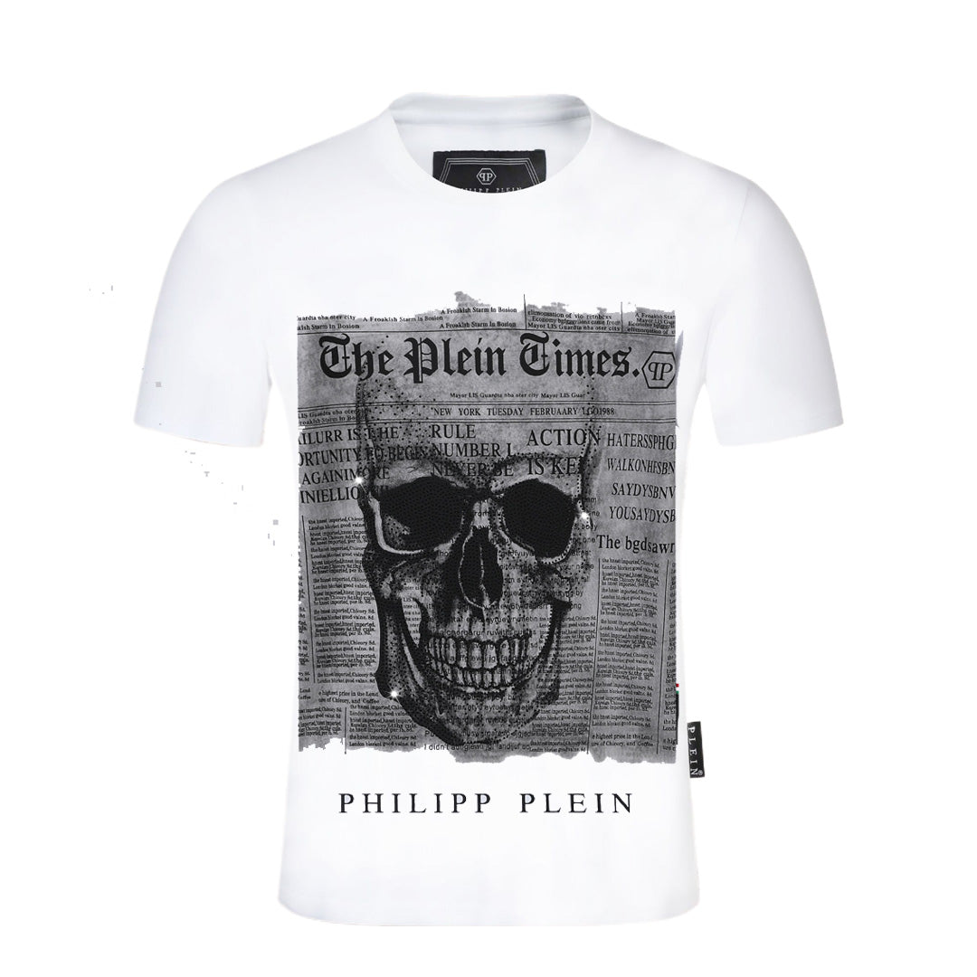 New-Philpp 2025ss Skull Print T-shirt