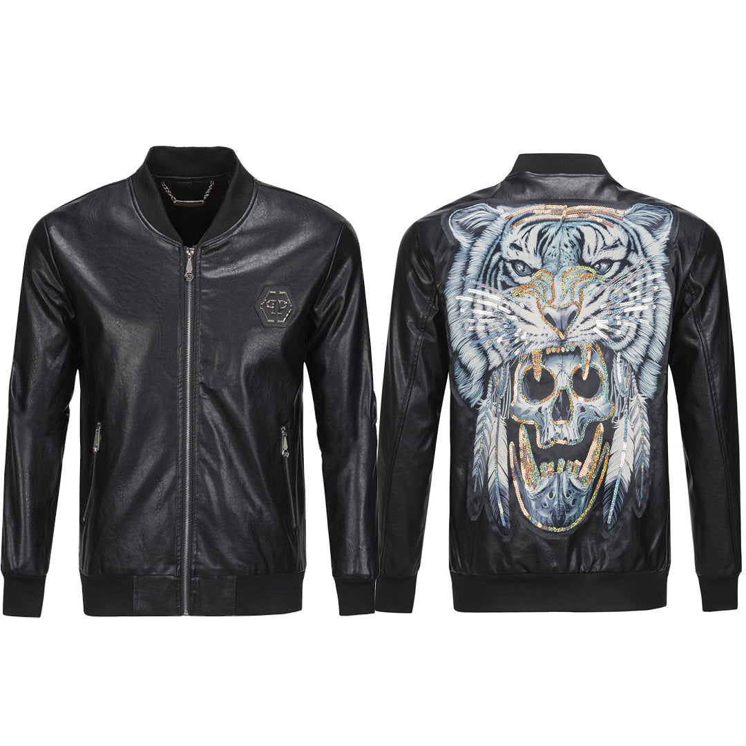 New-Philpp 2025ss Genuine leather Jacket