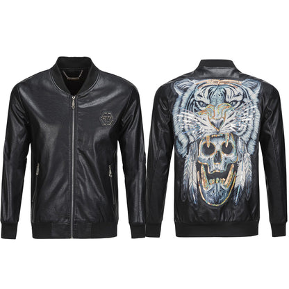 New-Philpp 2025ss Genuine leather Jacket