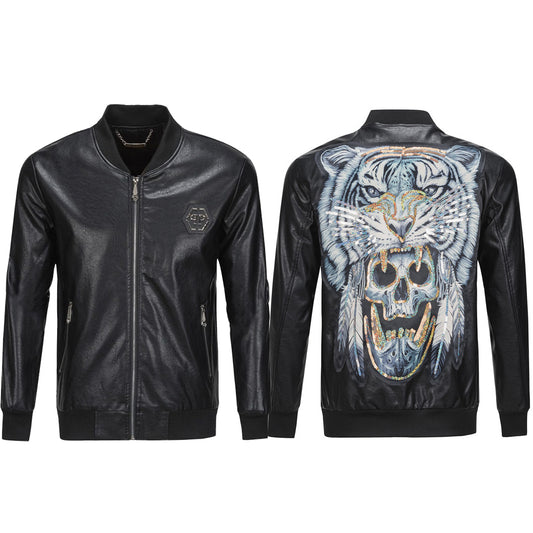 New-Philpp 2025ss Genuine leather Jacket