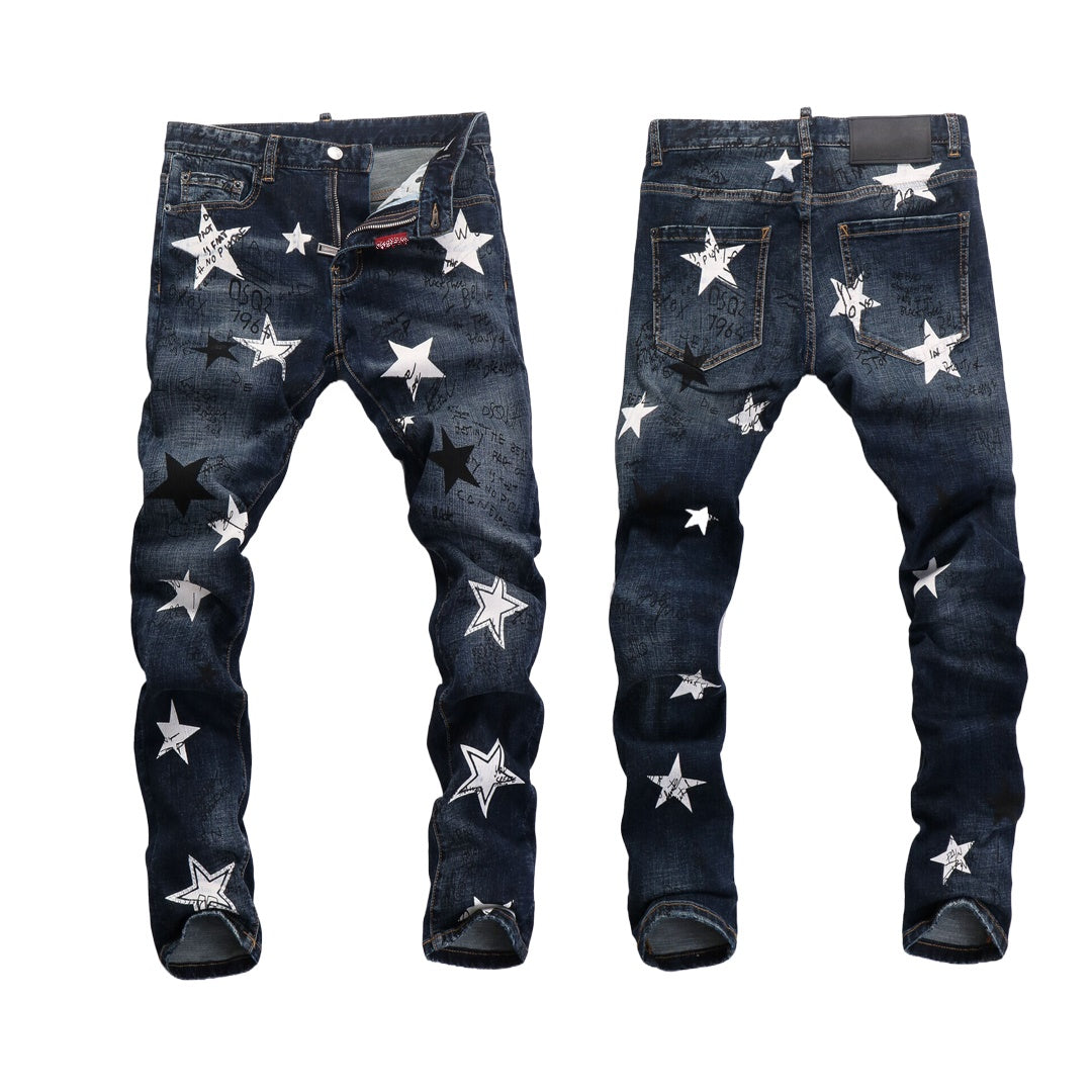 New-DSQ2 Stretch Star Skinny Jeans