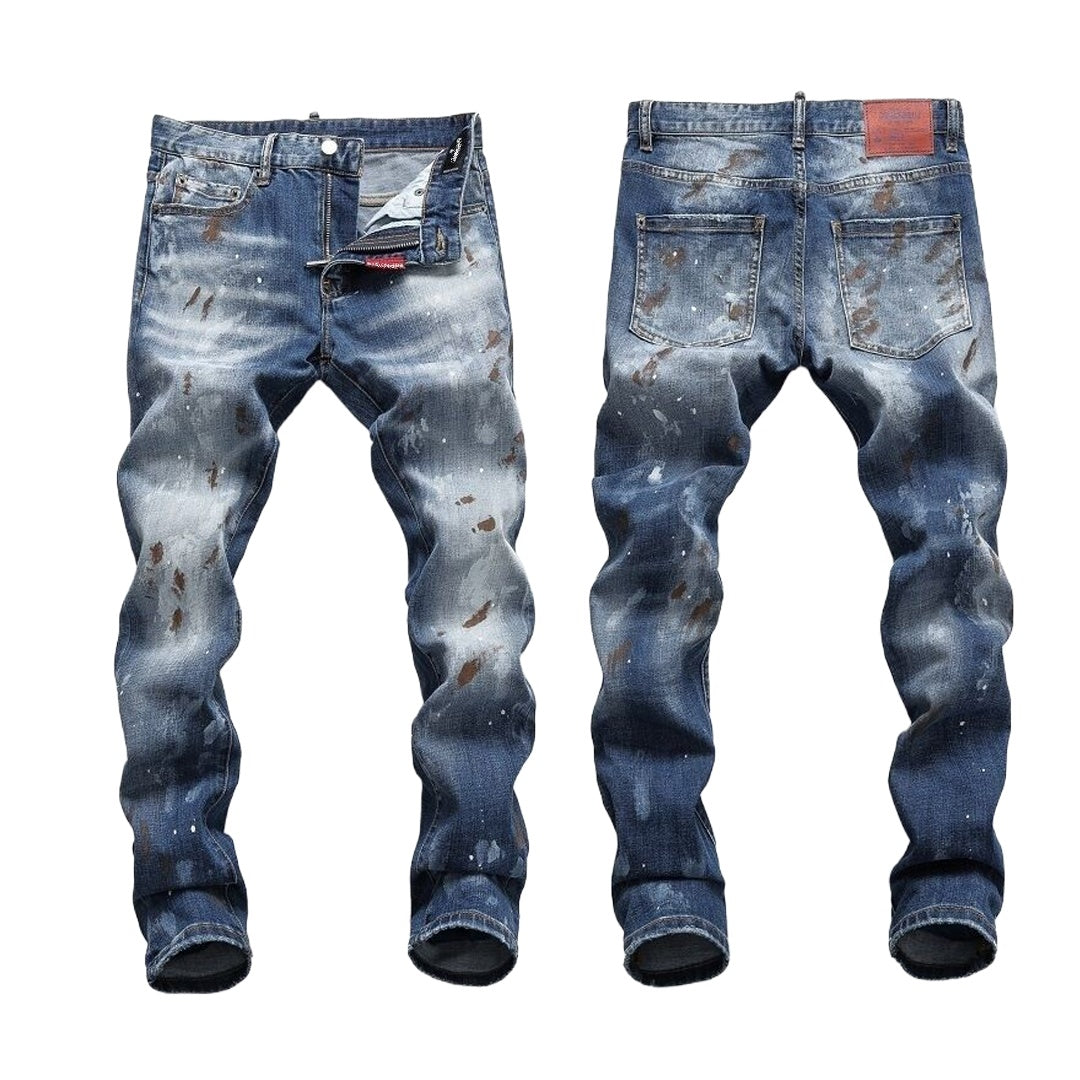 New-DSQ2 stretch inkjet slim fit Jeans