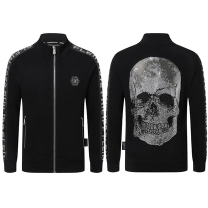 New-Philpp 2025ss Skull Black Sweatshirt