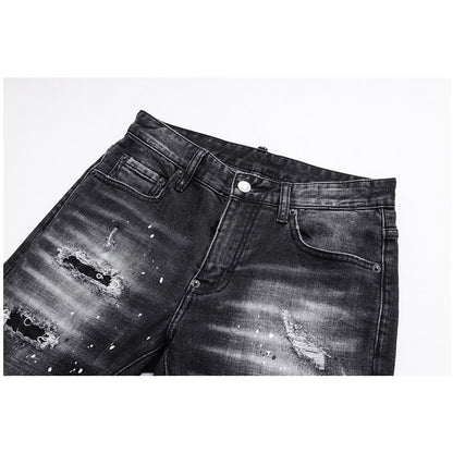 New-DSQ2 Hole spray ink wash Jeans