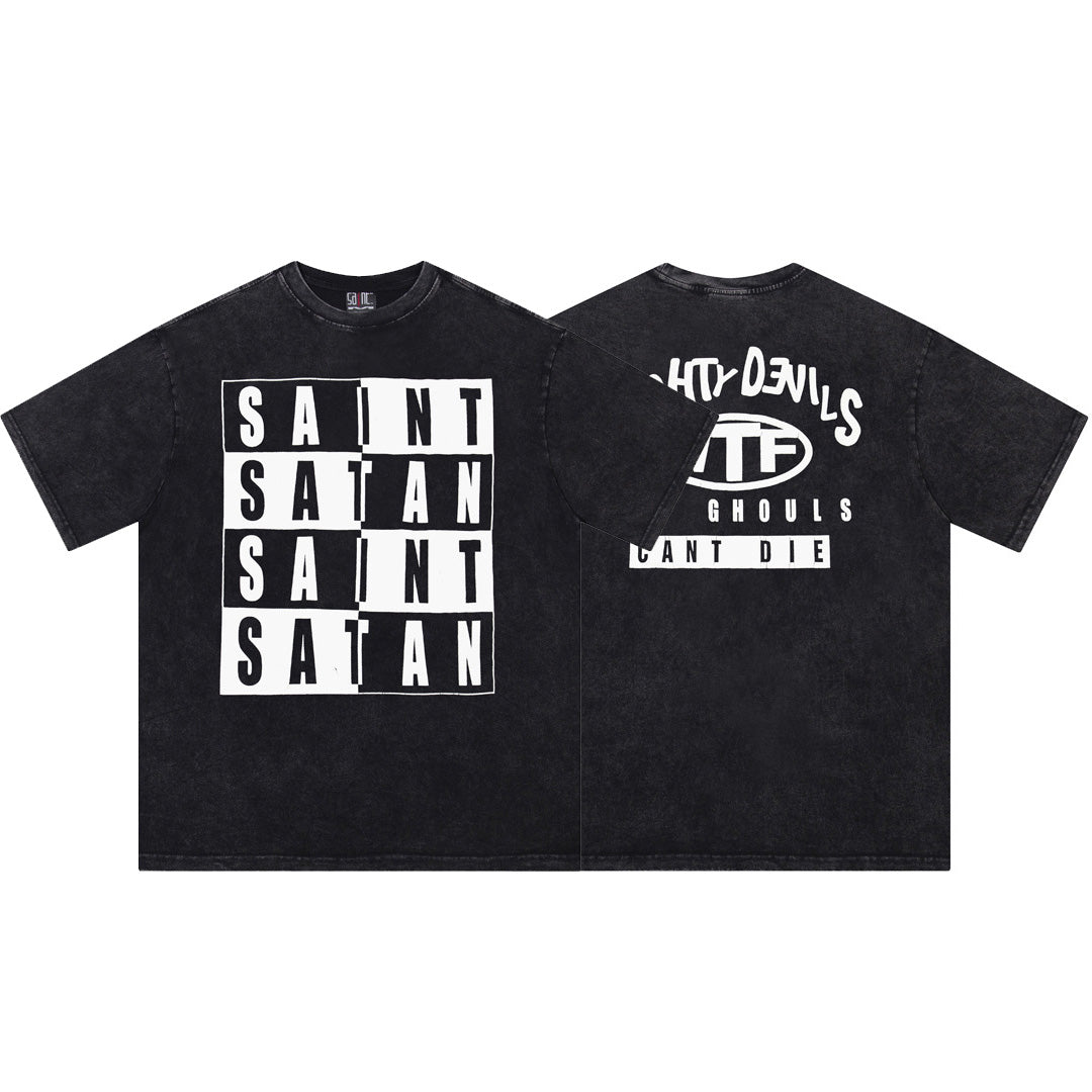 New-Saint Michael 2024ss Black T-shirt