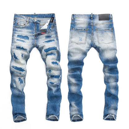 New-DSQ2 2025SS Blue Ripped Jeans