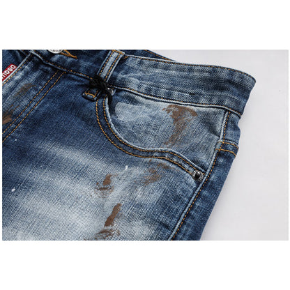 New-DSQ2 stretch inkjet slim fit Jeans