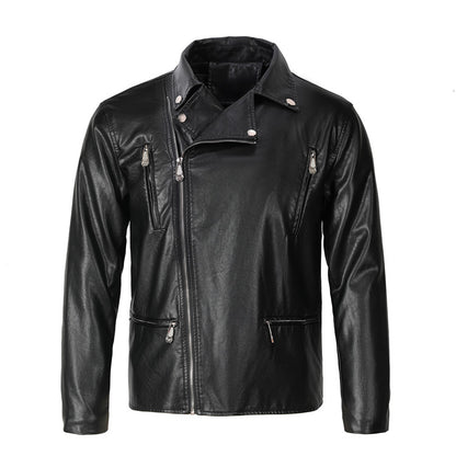 New-Philpp Black Genuine leather Jacket