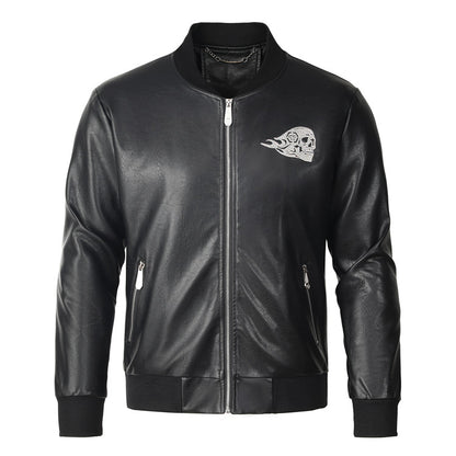 New-Philpp Black Genuine leather Jacket