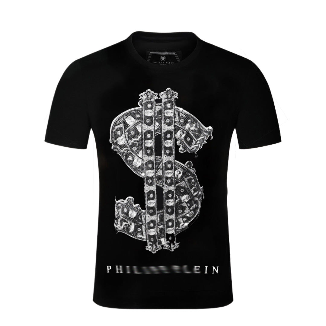 New-Philpp 2025ss Rhinestone T-shirt