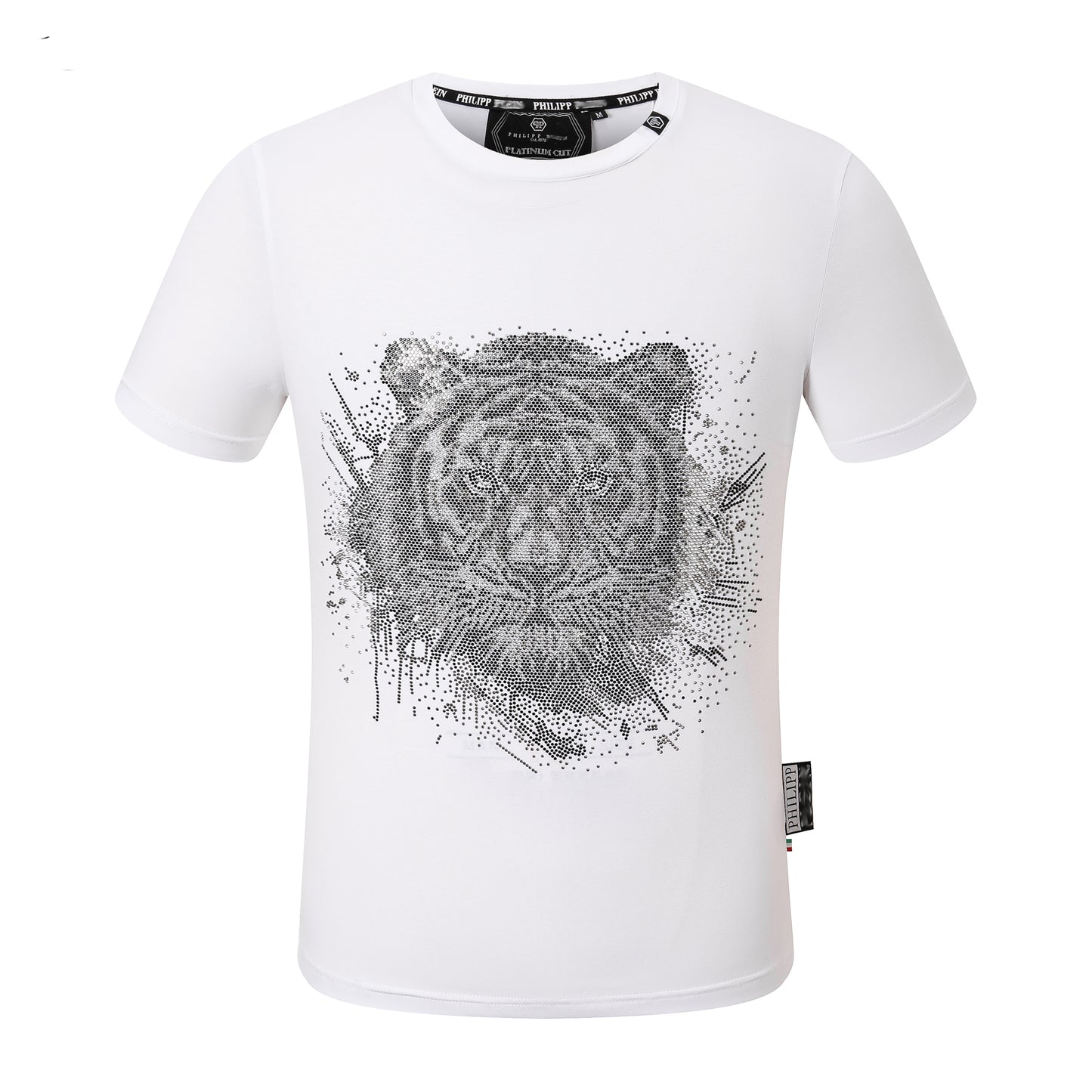 New-Philpp Tiger Rhinestones T-Shirt