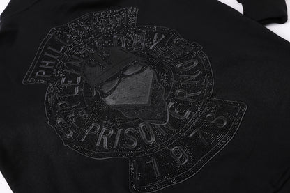 New-Philpp 2025ss Black Hoodie