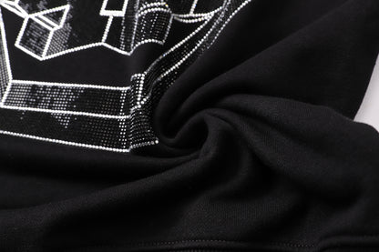 New-Philpp 25ss Black Hoodie