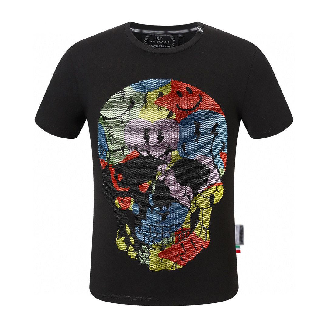 New-Philpp 2025ss Skull T-shirt