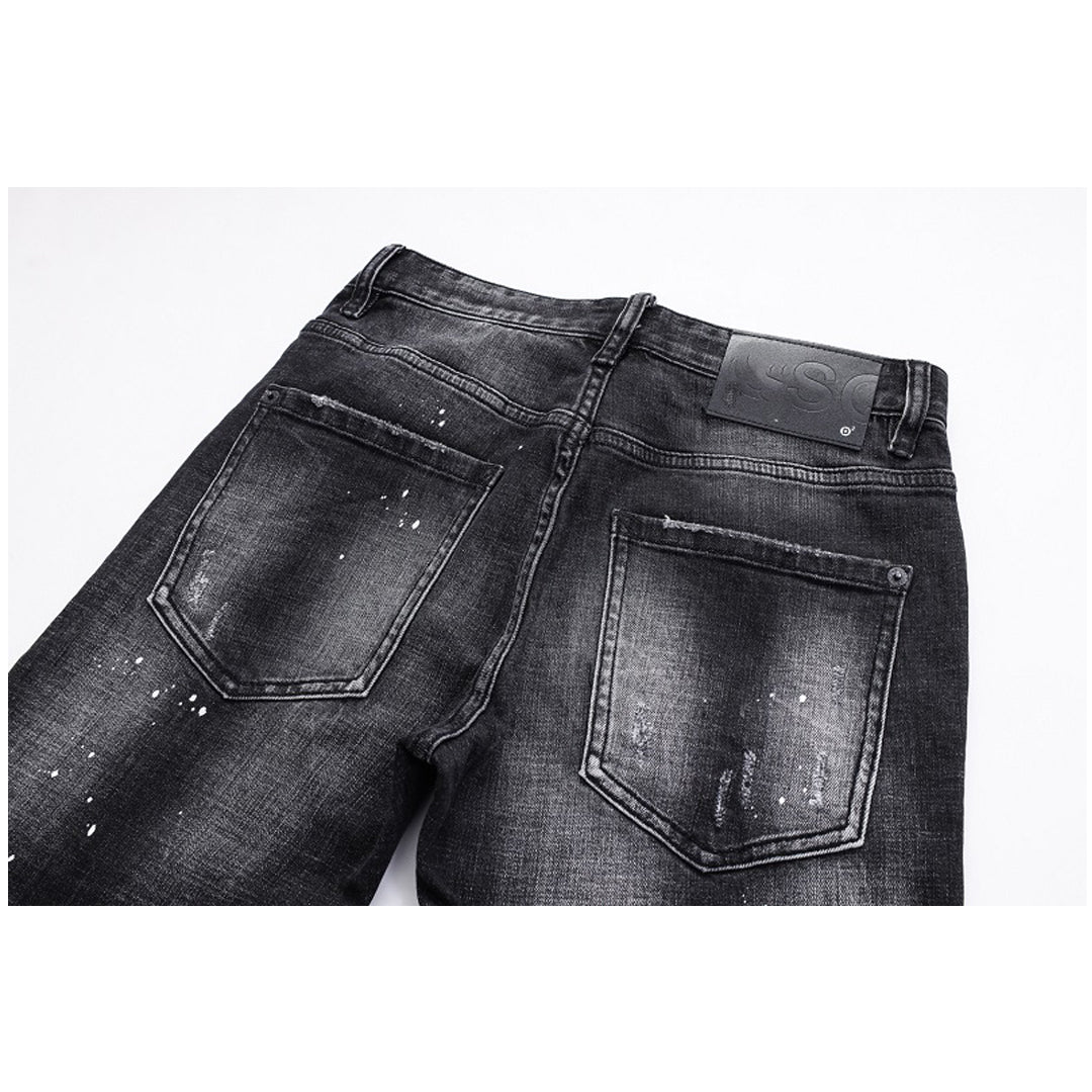 New-DSQ2 Hole spray ink wash Jeans