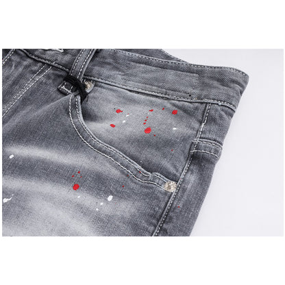 New-DSQ2 hole patch slim fit Jeans