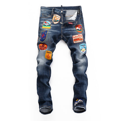 New-DSQ2 Graffiti Blue Jeans