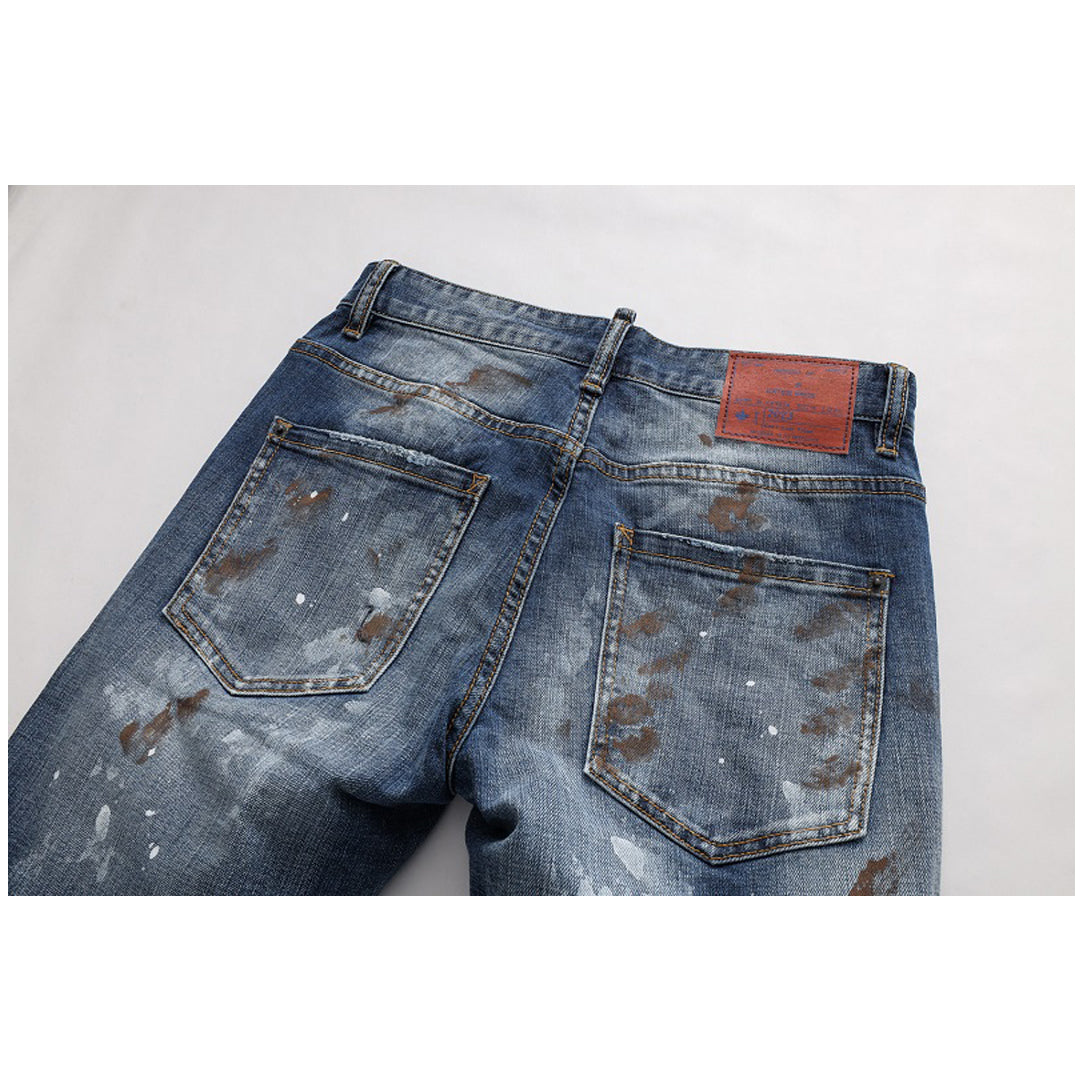 New-DSQ2 stretch inkjet slim fit Jeans