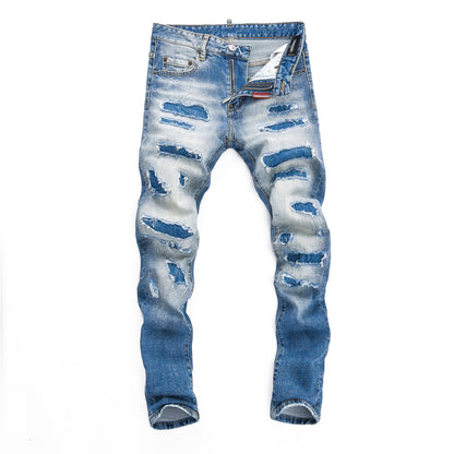 New-DSQ2 2025SS Blue Ripped Jeans