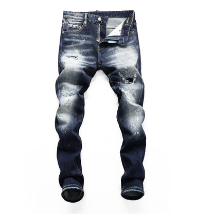 New-DSQ2 Graffiti Blue Jeans