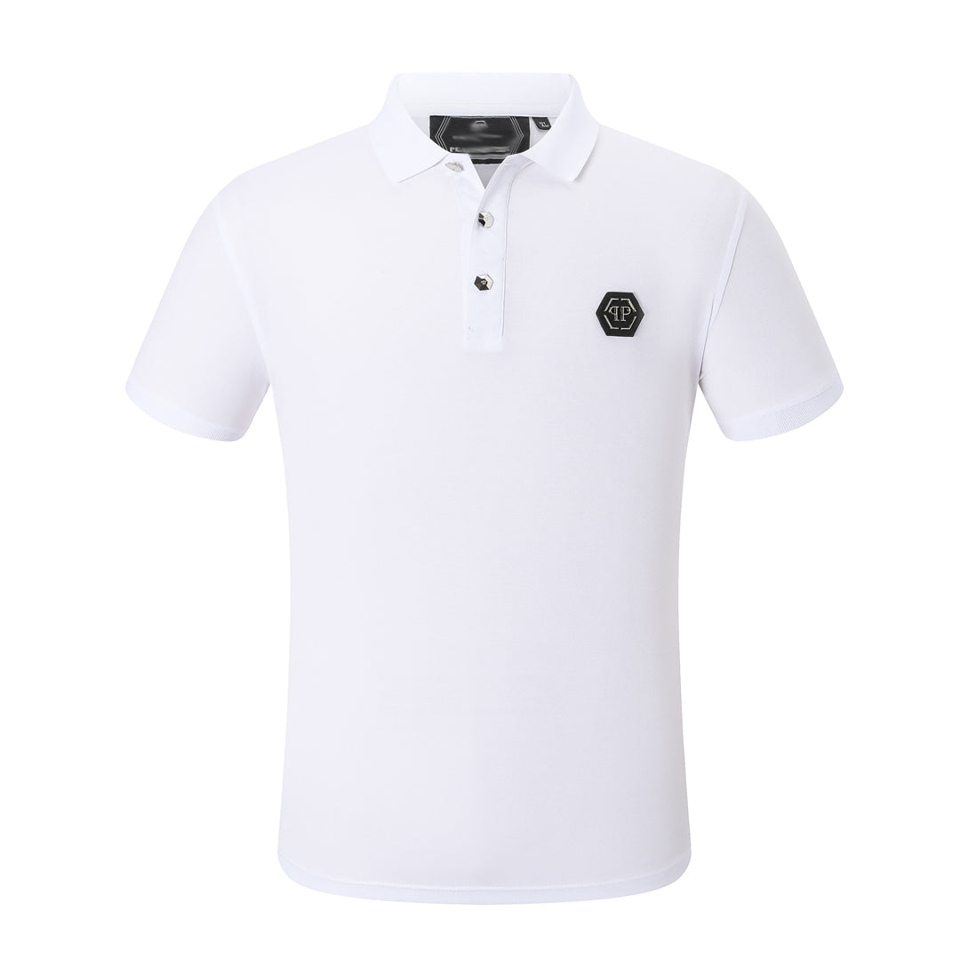 New-Philpp 25ss Skulls LOGO POLO Shirt