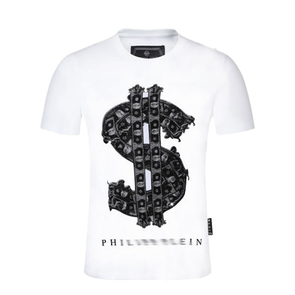 New-Philpp 2025ss Rhinestone T-shirt