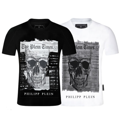 New-Philpp 2025ss Skull Print T-shirt