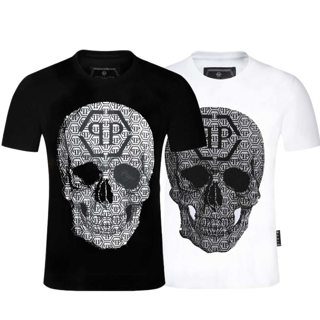 New-Philpp 2025ss Skull T-shirt