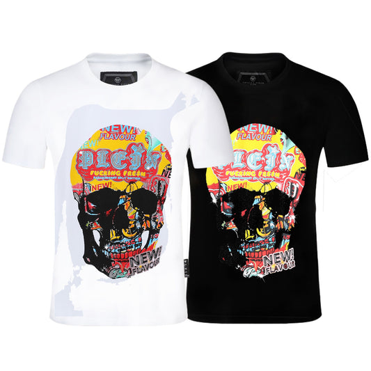 New-Philpp 25ss Skull Black T-shirt