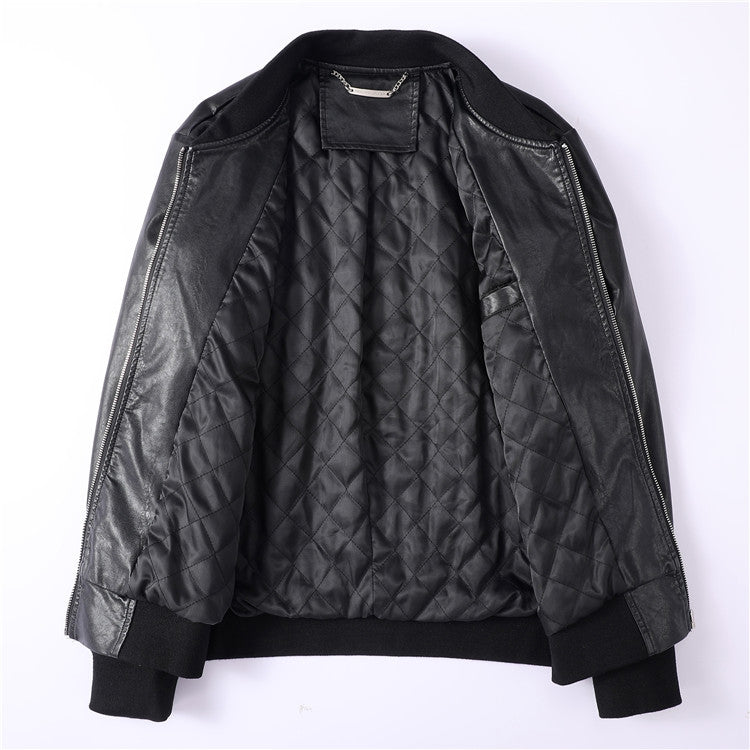 New-Philpp Printed Genuine leather Jacket