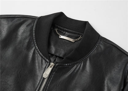 New-Philpp Printed Genuine leather Jacket