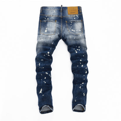 New-DSQ2 2025SS Blue Ripped Jeans