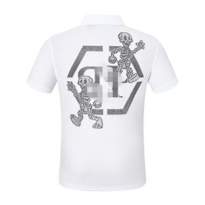 New-Philpp 2025ss LOGO Skulls POLO Shirt