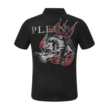 New-Philpp Hot stamp Skull POLO shirt