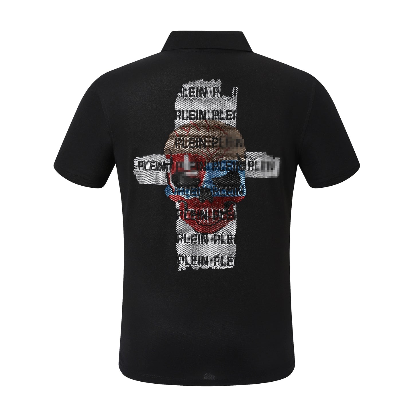 New-Philpp Skull Hot stamp POLO shirt