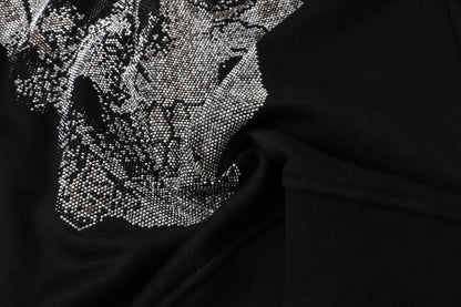 New-Philpp 2025ss Skull Black Sweatshirt