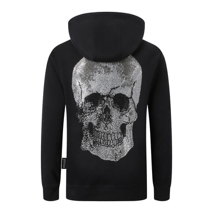 New-Philpp 2025ss Black Printed Hoodie