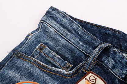 New-DSQ2 Graffiti Blue Jeans