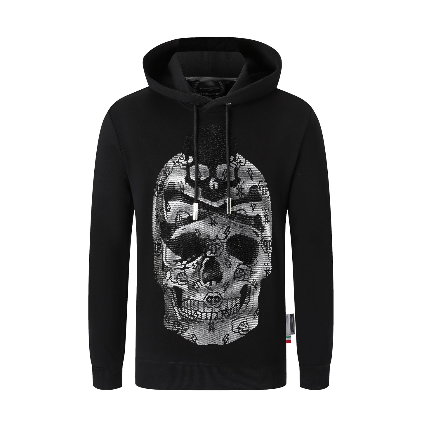 New-Philpp 2025ss Skull Print Hoodie