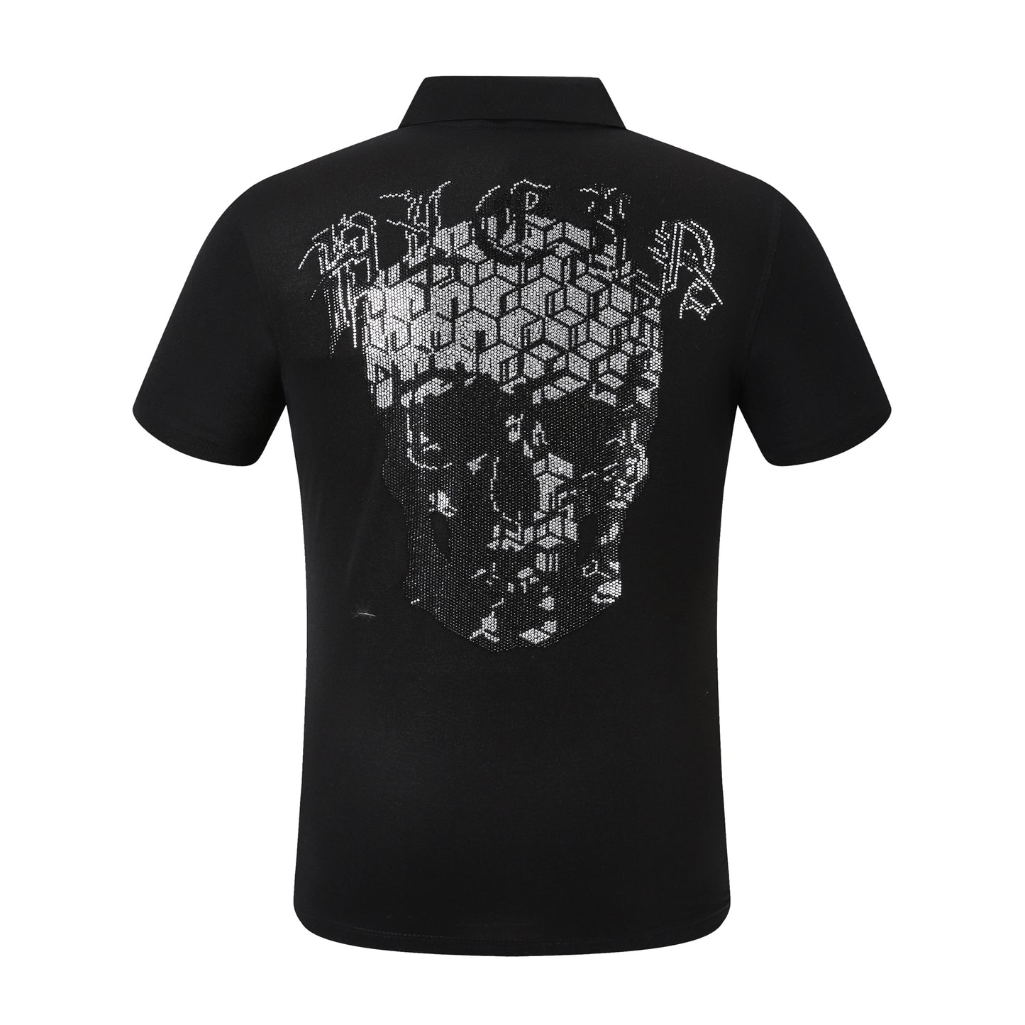 New-Philpp Skull Hot stamp POLO shirt