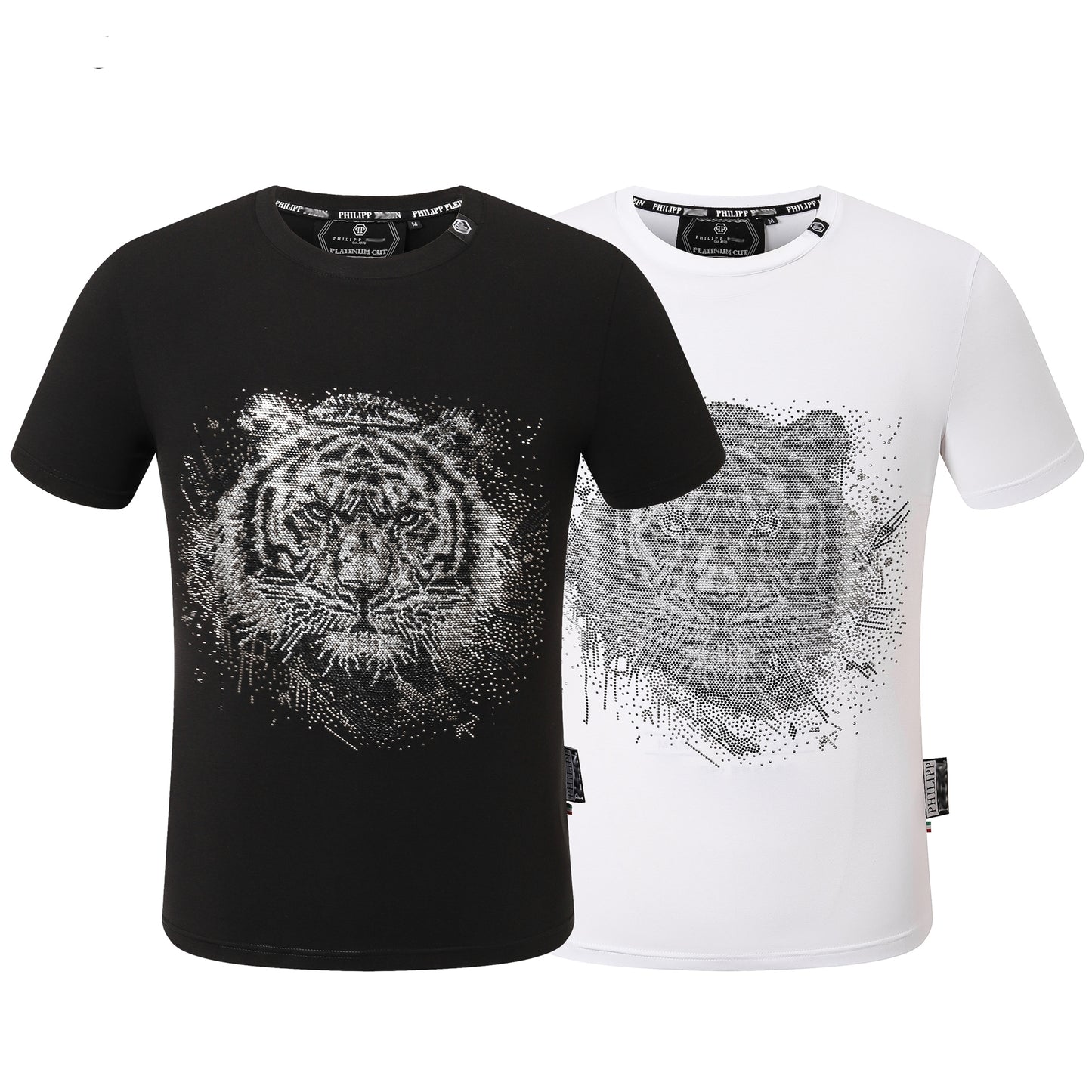 New-Philpp Tiger Rhinestones T-Shirt