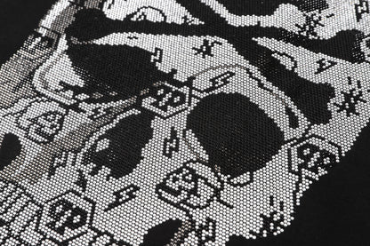 New-Philpp 2025ss Skull Print Hoodie