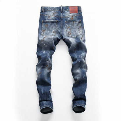 New-DSQ2 stretch inkjet slim fit Jeans