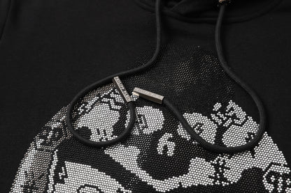 New-Philpp 2025ss Skull Print Hoodie