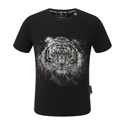 New-Philpp Tiger Rhinestones T-Shirt