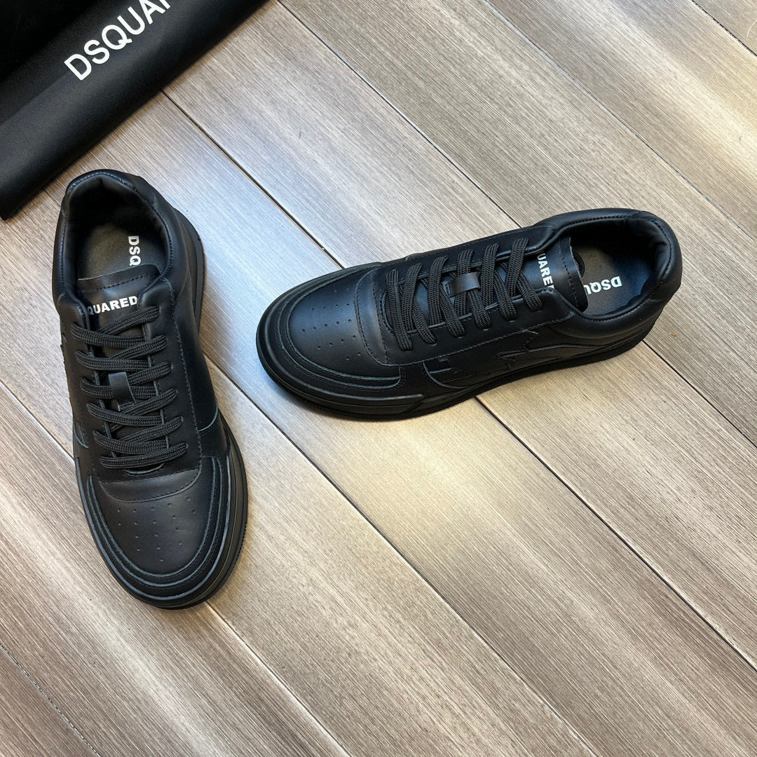 NEW-DSQ2 Men's shoes Leather sneakers