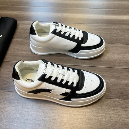 NEW-DSQ2 Men's shoes Leather sneakers